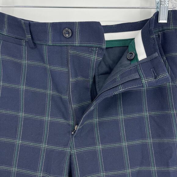 Zara Blue Plaid Wide Leg Trousers Size 30 High Waisted - Picture 4 of 10